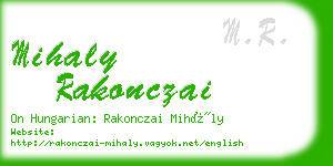 mihaly rakonczai business card